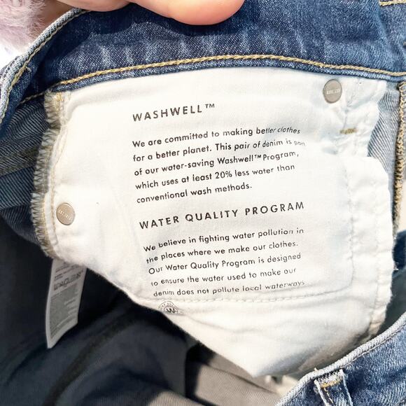 Banana Republic High Rise Button Fly Straight Leg Jeans Blue 30 Petite - Picture 4 of 12